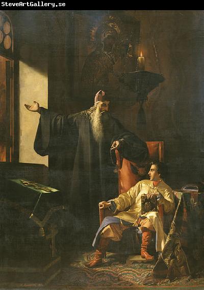 unknow artist Tsar Ivan the Terrible and the priest Sylvester
